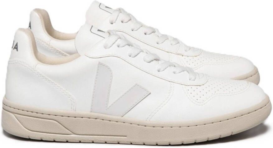 Veja V 10 Leather Herren Sneakers Sportschoenen Schoenen Leer Wit VX021270B