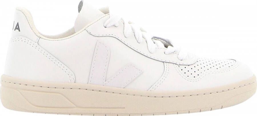 Veja V 10 Leather Herren Sneakers Sportschoenen Schoenen Leer Wit VX021270B