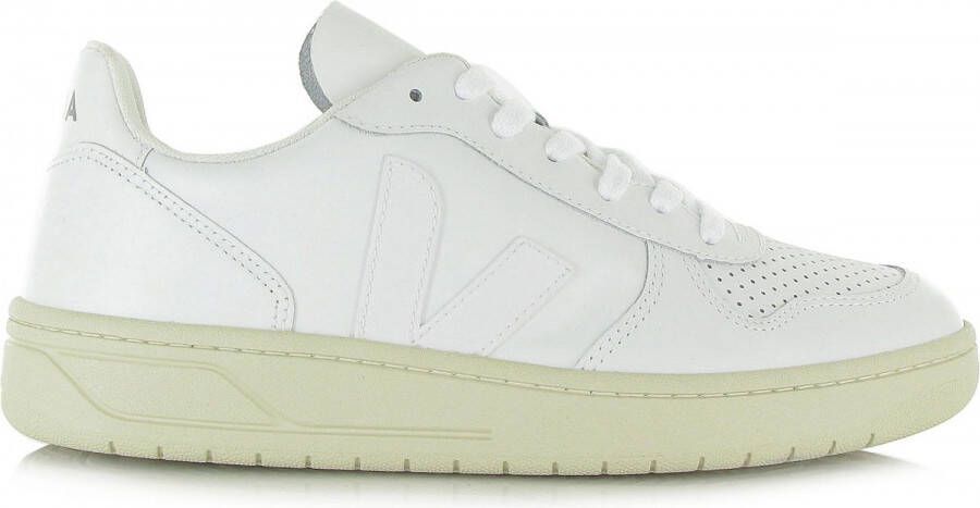 Veja V 10 Leather Herren Sneakers Sportschoenen Schoenen Leer Wit VX021270B - Foto 4