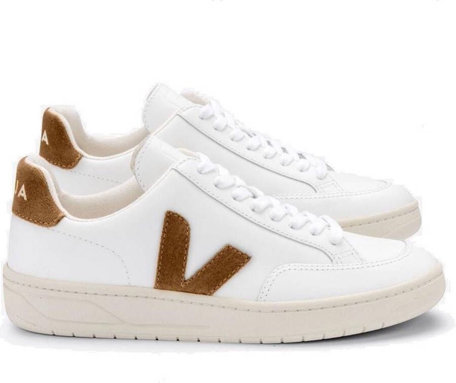 Veja V-12 Leather Sneakers Wit Extra White Camel Xd0202322 White Heren