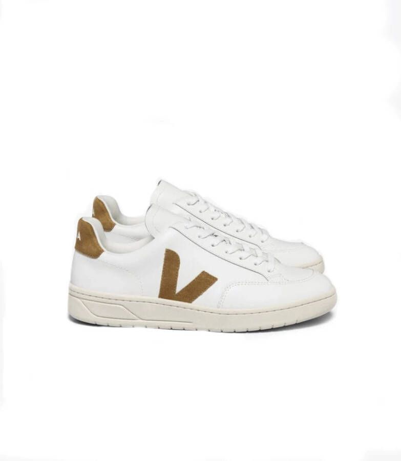 Veja V-12 Leather Sneakers Wit Extra White Camel Xd0202322 White Heren