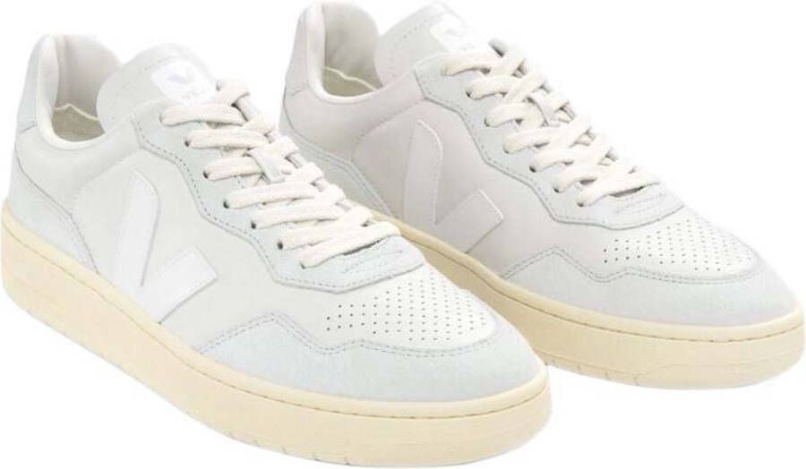 Veja Witte sneakers met grijze suède inzetstukken White Heren