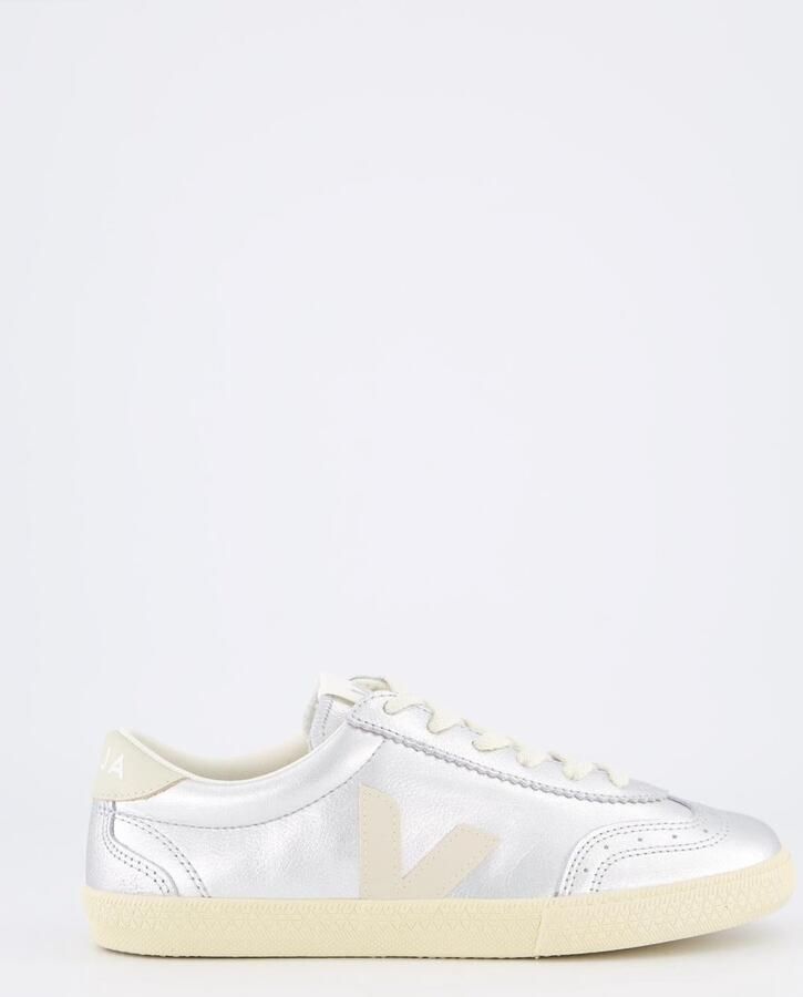 Veja Zilveren Leren Sneakers voor Vrouwen