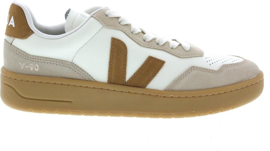 Veja Heren Sneakers V-90 Almond Natural Off White
