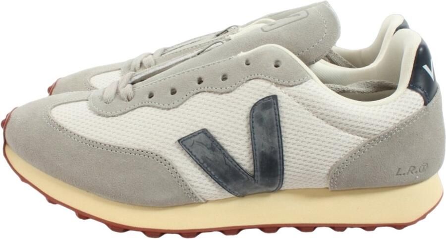 Veja Grijze Suède Sneaker met Blauw Logo Detail Gray - Foto 3