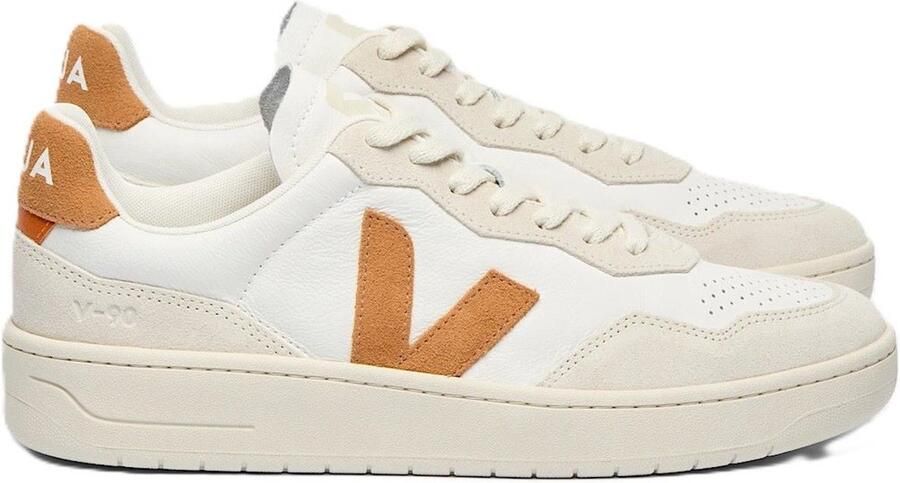 Veja Witte Nylon Sneakers Ronde Neus