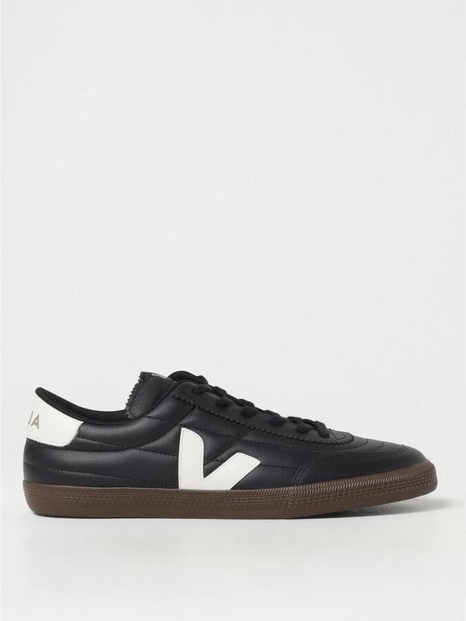 Veja Gewatteerde leren sneakers met logo print