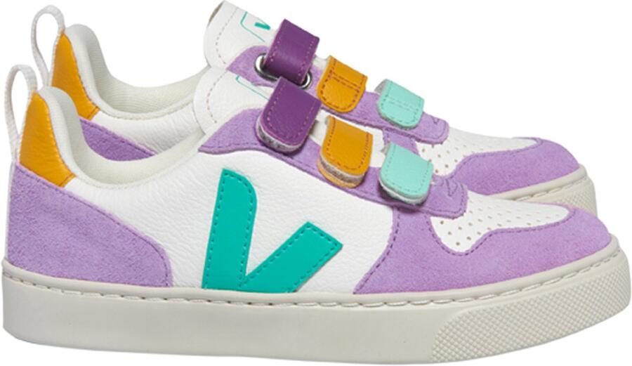 Veja Small V-10 leren sneakers lila multi Meisjes Leer Meerkleurig 24