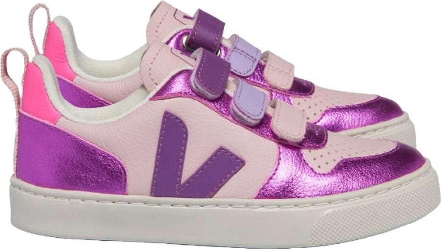 Veja V10 Petale Multico Cosmos kindersneakers roze klittenband