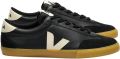 Veja Low Profile Leather and Suede Casual Shoes Black Sneakers - Zwart