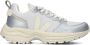 Veja Venturi Ii Sneakers Leer Dames Zilverkleurig - Thumbnail 1