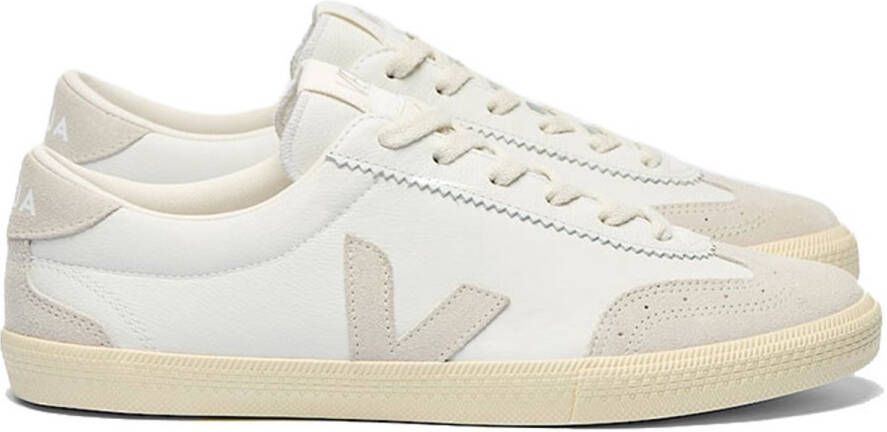 Veja Witte Leren Sneakers Stijlvol Comfort White Heren
