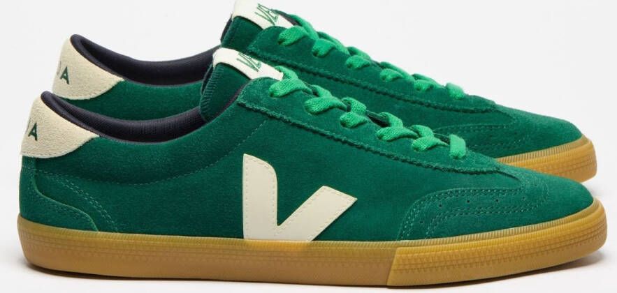 Veja Groene Suède Volley Sneakers Green