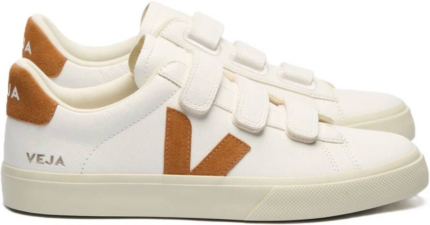 Veja Witte Leren Logo Sneakers White Dames