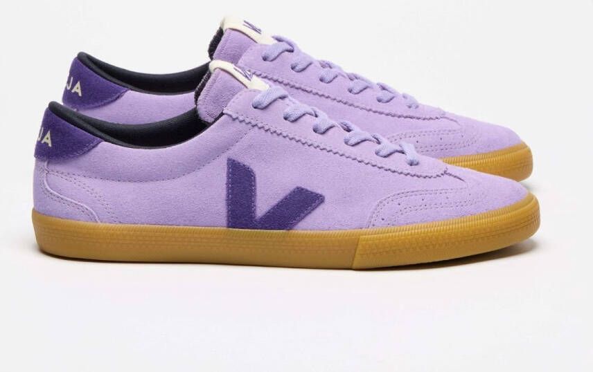 Veja Lavendel Suède Sneakers met Amazone Rubber Purple Dames