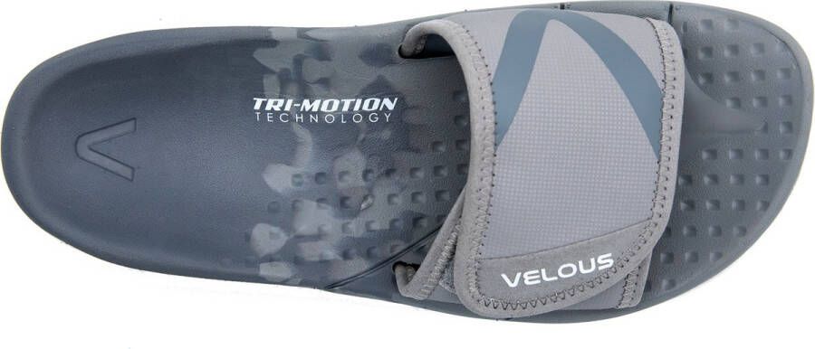VELOUS Footwear VELOUS Hoya Verstelbare Slide Unisex Licht Grijs Wit