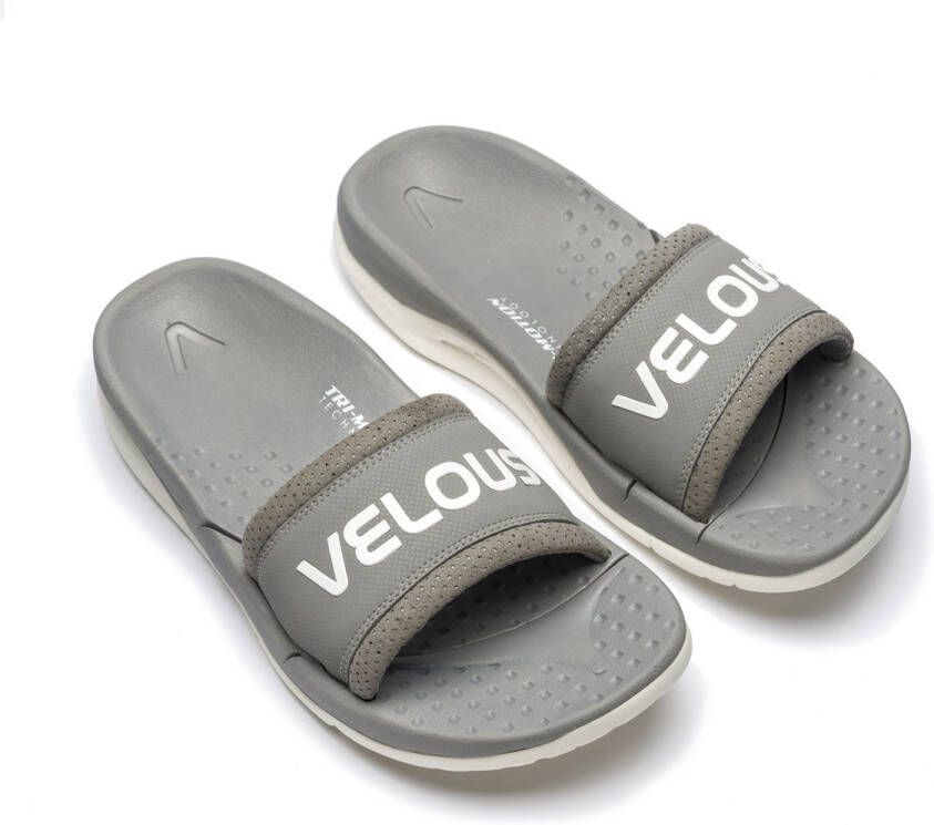 VELOUS Footwear VELOUS Laguna Slide Herstel Slipper Unisex Licht Grijs Wit