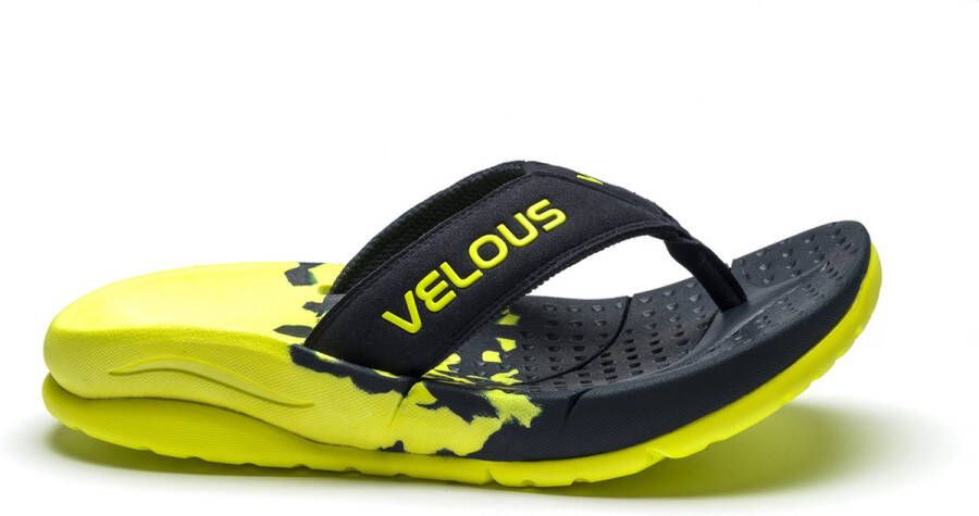 VELOUS Footwear VELOUS Pacific Flip Herstel Slipper Unisex Neon Geel Marineblauw