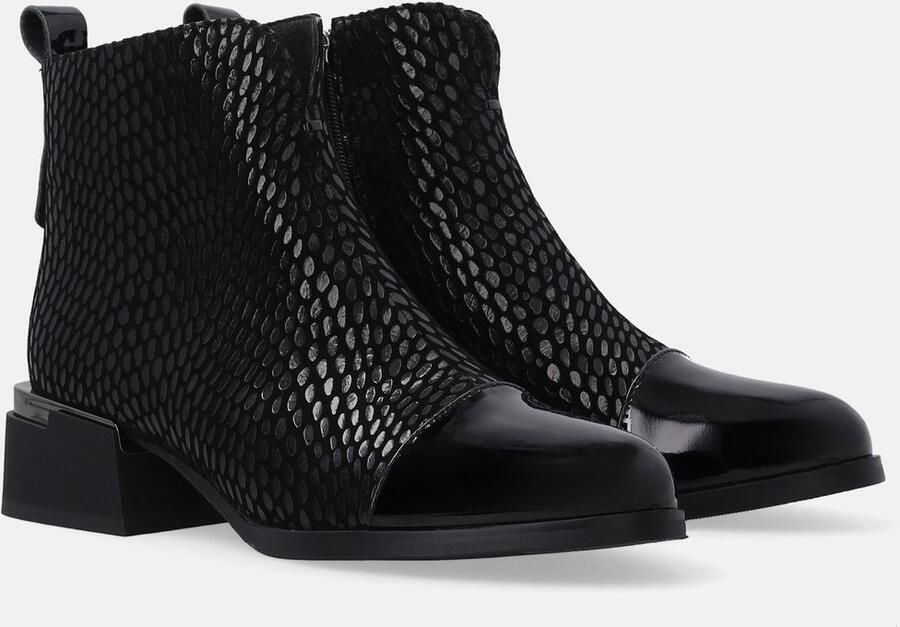 Venezia Dames Chelsea boots Suède Gelakte neus Met print