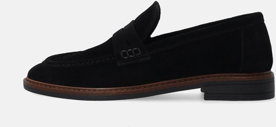 Venezia Dames Suède Mocassins Zwart