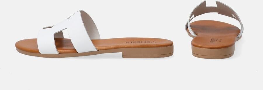 Venezia Damesleren slippers Wit