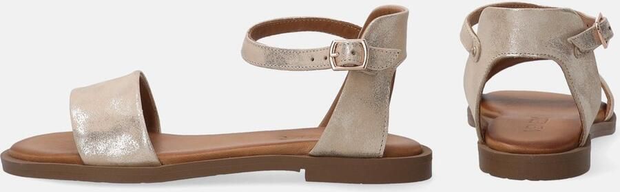 Venezia Gouden Sandalen Nubuk Verstelbare Band