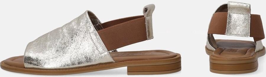 Venezia Gouden Leren Dames Sandalen Elastische Band