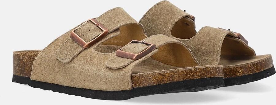 Venezia Groene Dames Slippers Suède Zool van