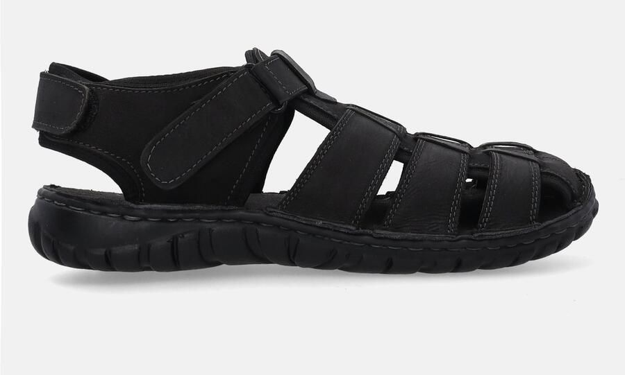 Venezia Heren Nubuck Sandaal Zwart