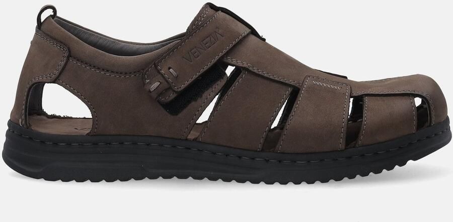 Venezia Heren Nubuck Sandalen Grijs