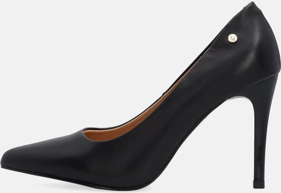 Venezia Klassieke Pumps Zwart Leer Naaldhak van