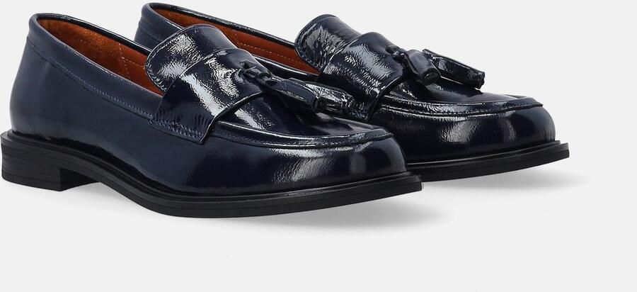Venezia Lakleren mocassins Marineblauw Met franjes
