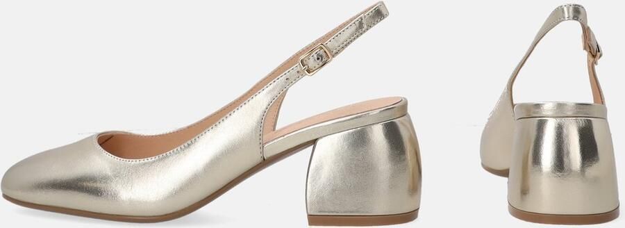 Venezia Slingbackpumps Goudkleurig Metallic leer Open hiel Hakhoogte