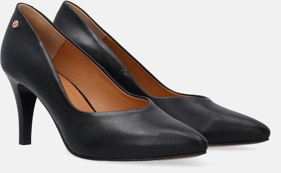 Venezia Zwarte Klassieke Pumps Leren Bovenwerk