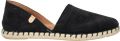 VERBENAS Espadrilles CARMEN SERRAJE instapschoen zomerschoen loafer met typische jute rand - Zwart