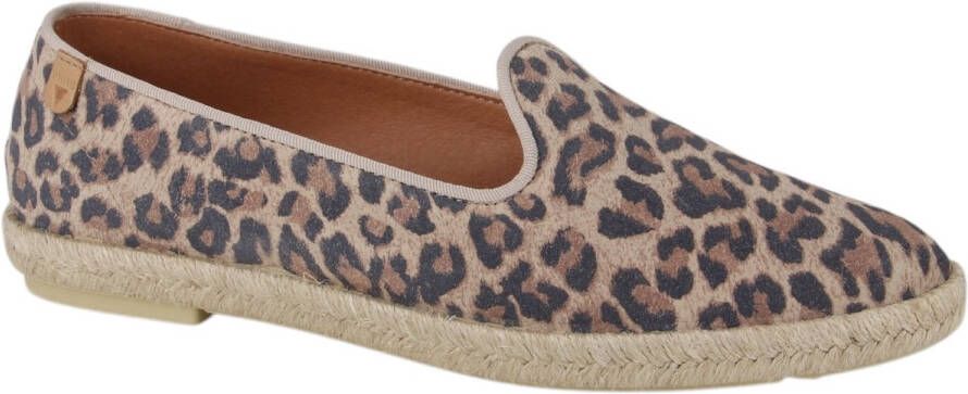 Verbenas Kasie Leopardo GRANDE dames instappers sportief beige