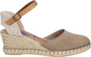 VERBENAS Sandaaltjes met raffia beklede sleehak