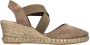 Verbenas Mila Serraje suède espadrilles taupe - Thumbnail 2