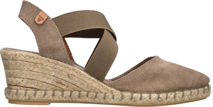 Verbenas Mila Serraje suède espadrilles taupe - Foto 4