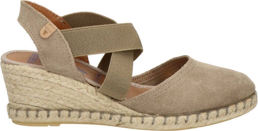 Verbenas Mila Serraje suède espadrilles taupe - Foto 3