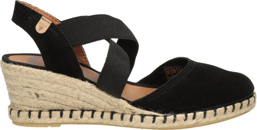 Verbenas Mila Serraje suède espadrilles zwart - Foto 2