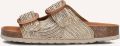 VERBENAS Slippers RUTH LATO METAL zomerschoen slippers met twee verstelbare gespen - Goud