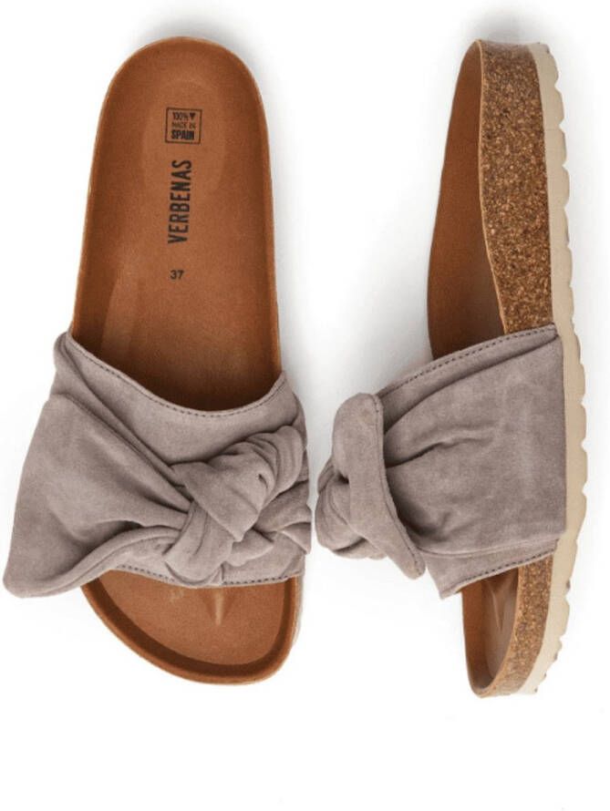 Verbenas Slipper Riva Velour Piedra BEIGE