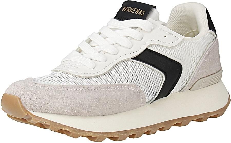 Verbenas 6701671028 Clodette Dinan Damestrainers 723-Latte-zwart