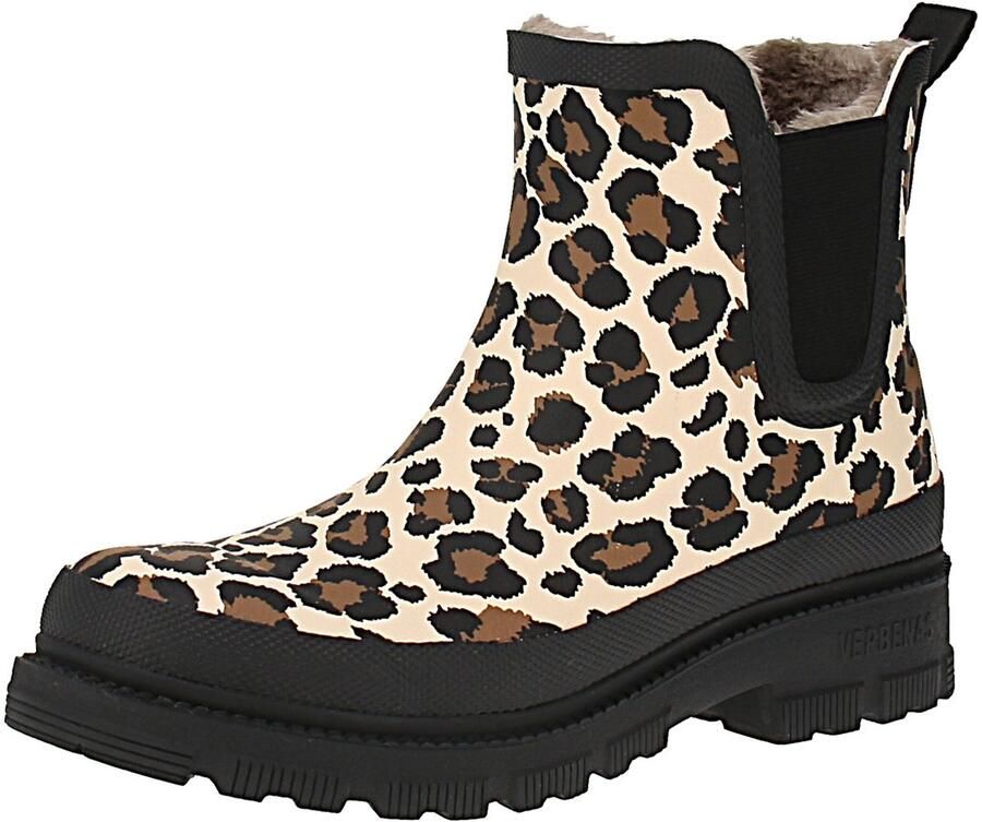 Verbenas 9302180996 Lua Mate Combi Dierenbont Dames Chelsea Laarzen Crudo-Leo-Zwart