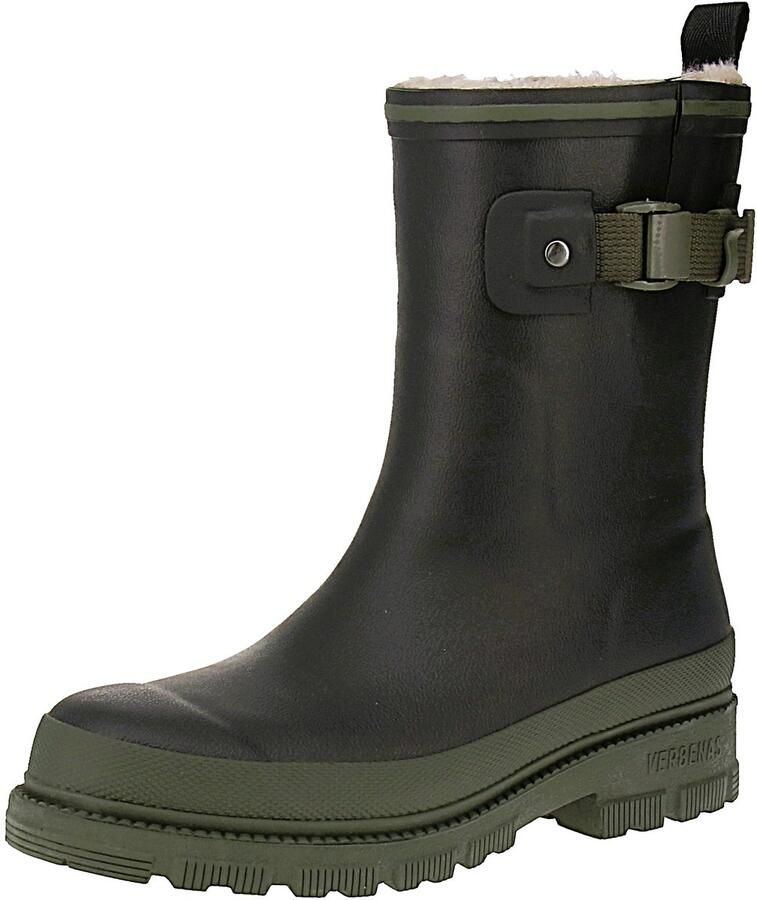 Verbenas 9302190985 Lina Mate Combi Fur Dames Laarzen Zwart-Kaki