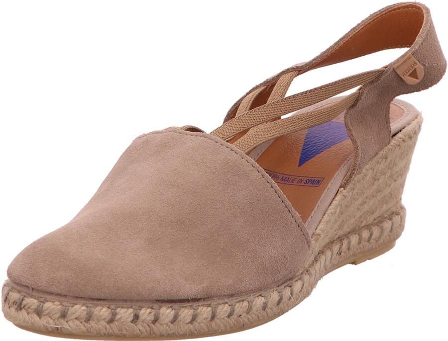 VERBENAS Sandaaltjes Maika Mahon zomerschoen sandaal keilhak met jute bekleding