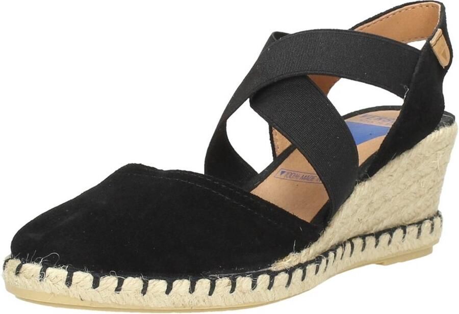 Verbenas Mila Serraje suède espadrilles zwart - Foto 2