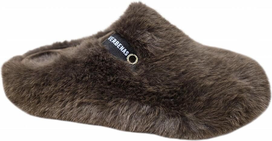 Verbenas York Budapest Testa Pantoffels Open Sloffen Bruin Synthetisch Dames Bruin