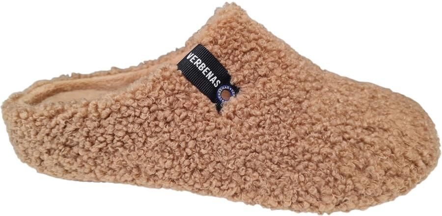 Verbenas York Nairobi Camel Pantoffels Open Sloffen Beige Textiel Dames cognac - Foto 1